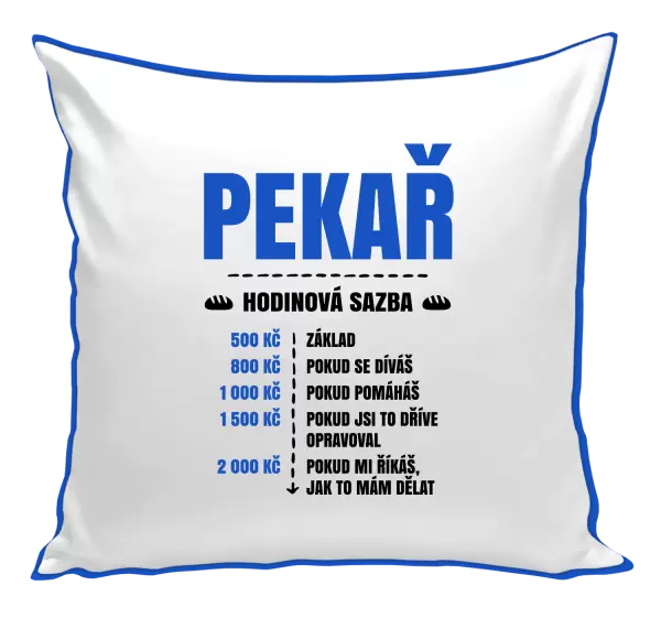 Polštář Hodinová sazba - pekař