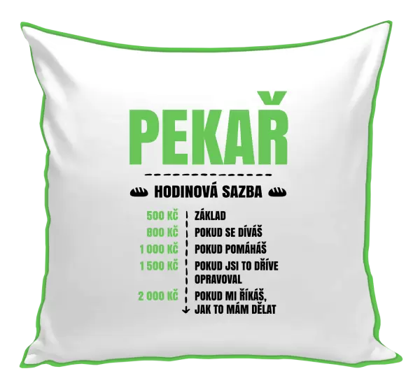 Polštář Hodinová sazba - pekař