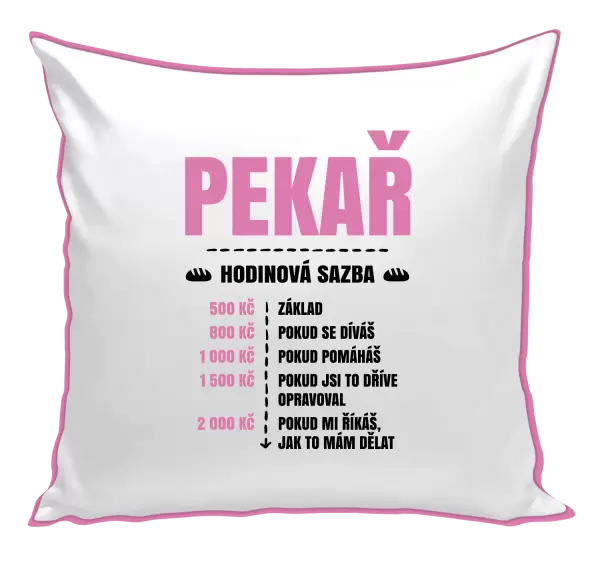 Polštář Hodinová sazba - pekař