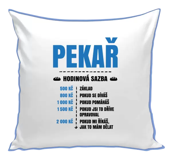 Polštář Hodinová sazba - pekař
