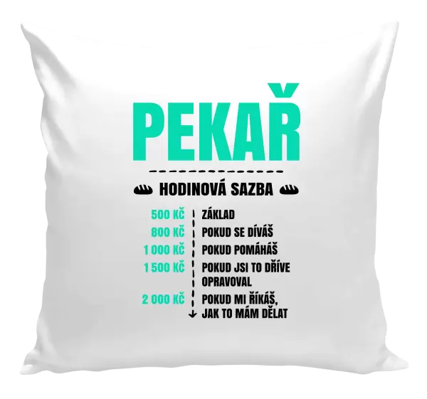 Polštář Hodinová sazba - pekař
