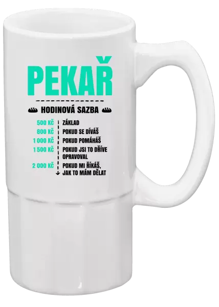 Půllitr Hodinová sazba - pekař