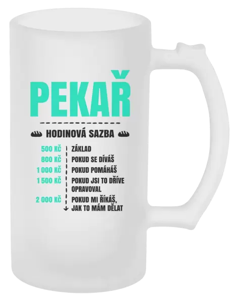 Půllitr Hodinová sazba - pekař