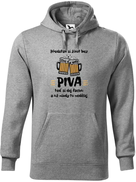 Pánská mikina Představ si život bez piva