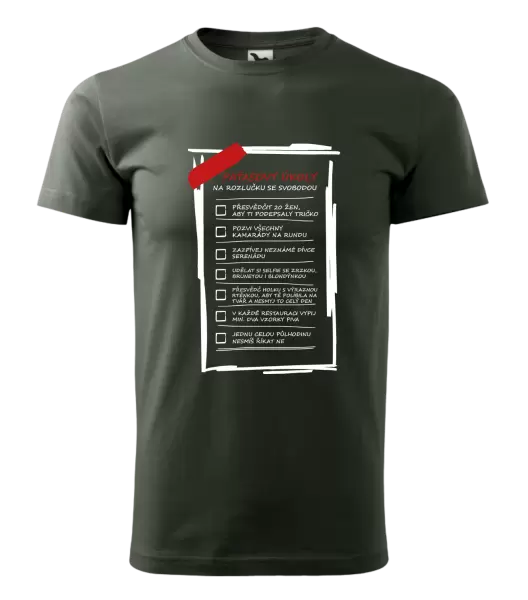 Pánské tričko Úkoly na rozlučku