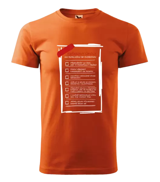 Pánské tričko Úkoly na rozlučku