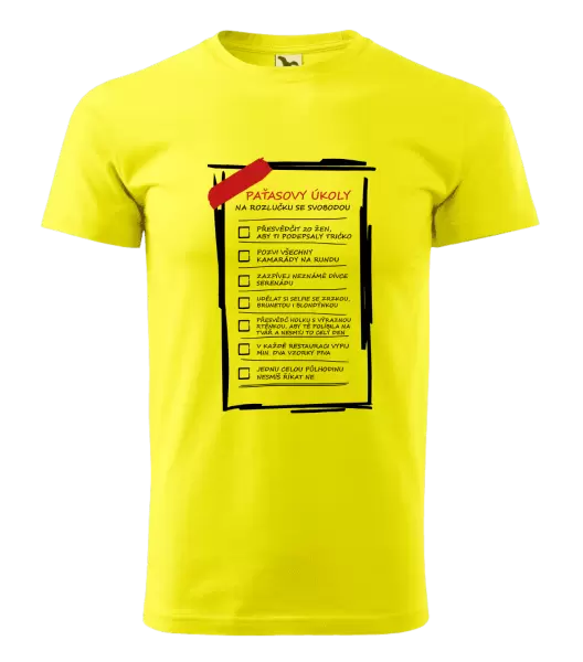Pánské tričko Úkoly na rozlučku