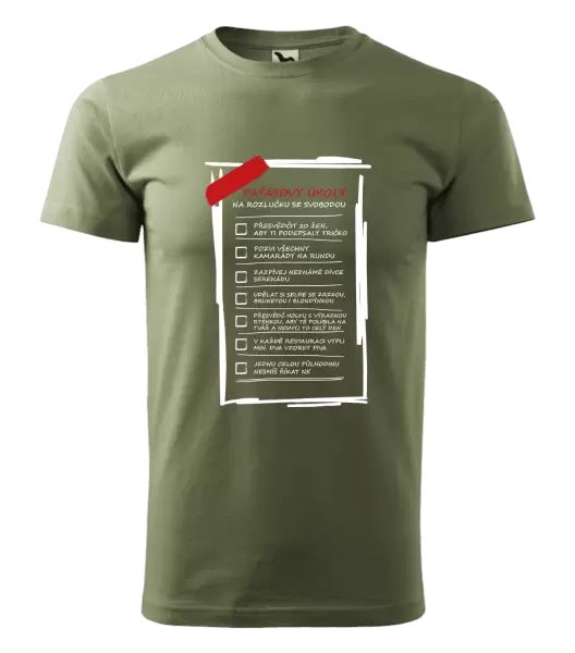 Pánské tričko Úkoly na rozlučku