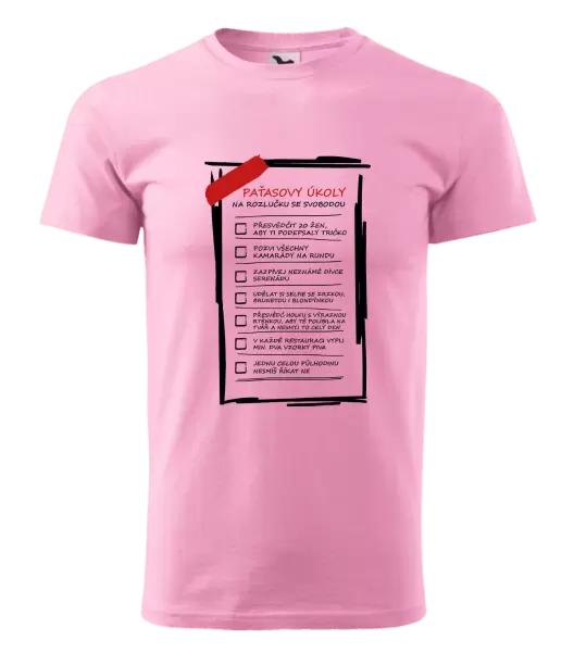 Pánské tričko Úkoly na rozlučku