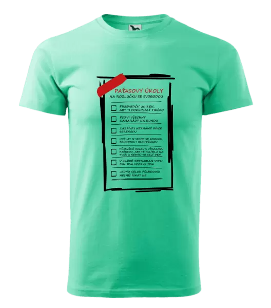 Pánské tričko Úkoly na rozlučku