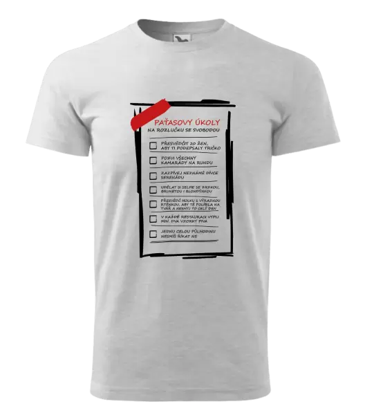 Pánské tričko Úkoly na rozlučku