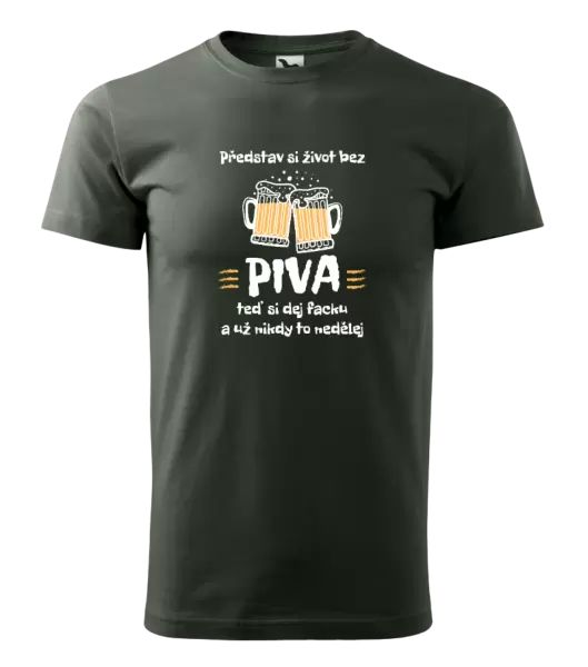 Pánské tričko Představ si život bez piva