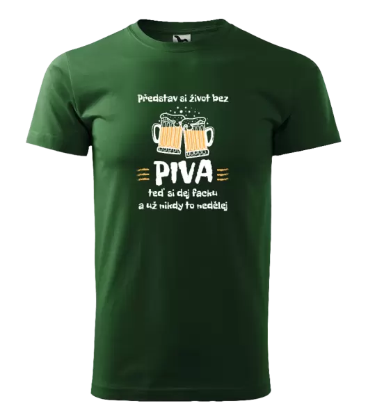 Pánské tričko Představ si život bez piva