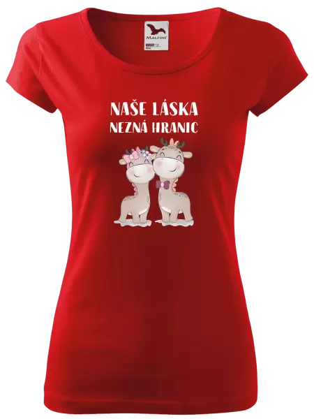 Dámské tričko Naše láska nezná hranic