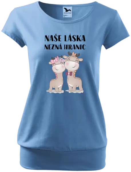 Dámské tričko Naše láska nezná hranic