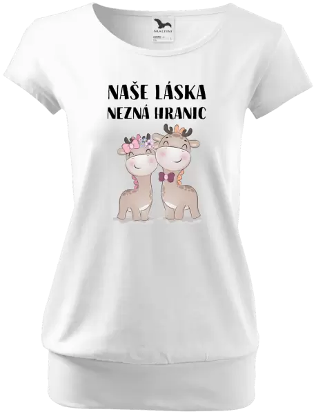 Dámské tričko Naše láska nezná hranic