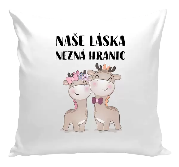 Polštář Naše láska nezná hranic