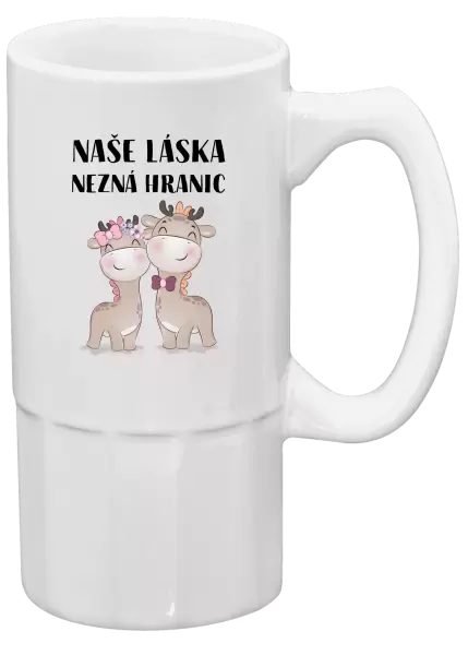 Půllitr Naše láska nezná hranic