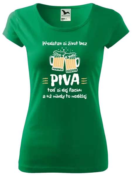 Dámské tričko Představ si život bez piva
