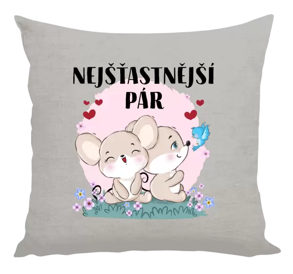 Polštář Nejšťastnější pár