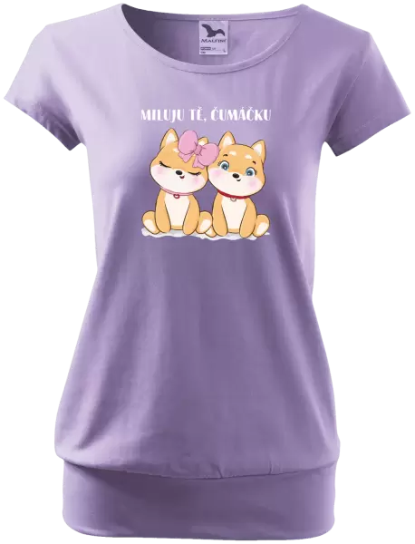 Dámské tričko Miluju tě, čumáčku