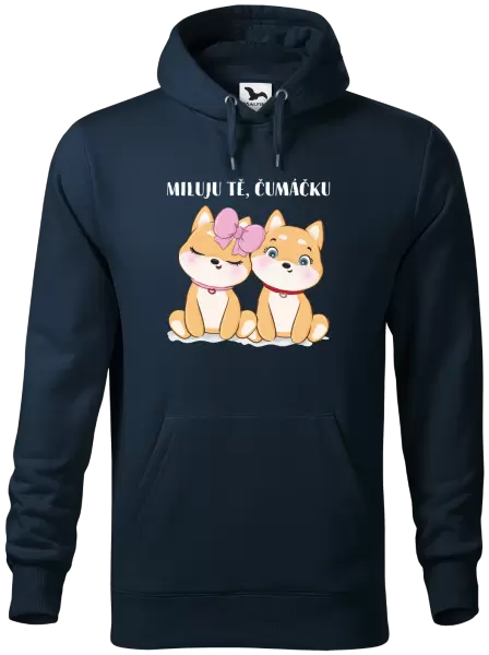 Pánská mikina Miluju tě, čumáčku