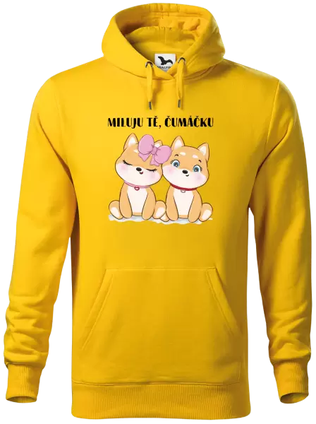 Pánská mikina Miluju tě, čumáčku