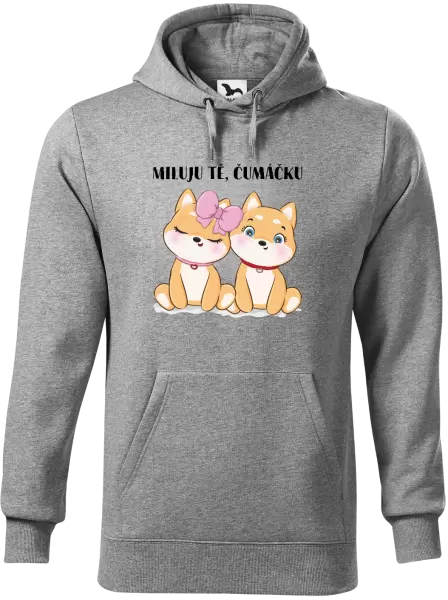 Pánská mikina Miluju tě, čumáčku