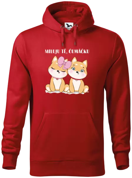 Pánská mikina Miluju tě, čumáčku