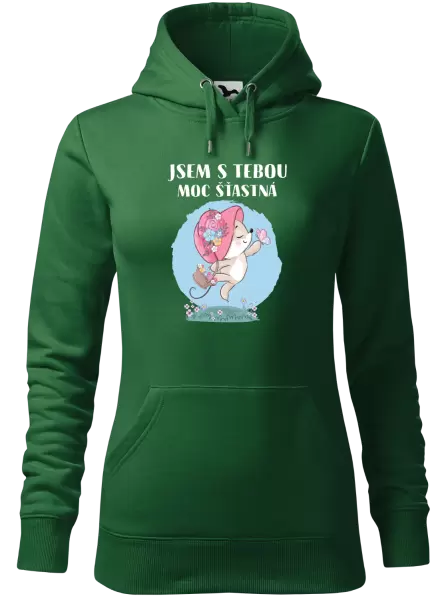 Dámská mikina Jsem s tebou moc šťastná