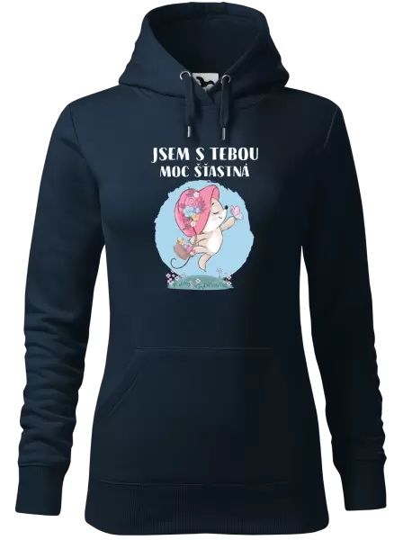 Dámská mikina Jsem s tebou moc šťastná