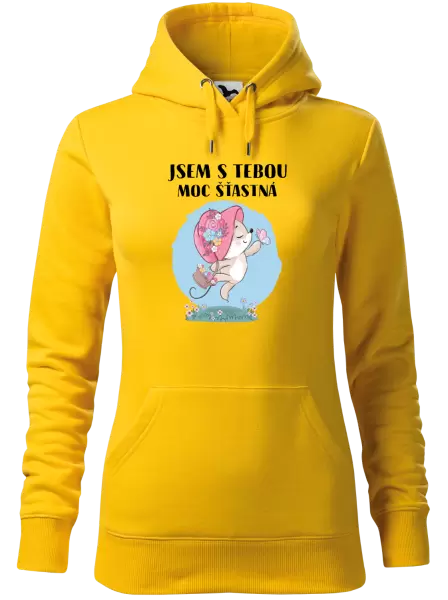 Dámská mikina Jsem s tebou moc šťastná