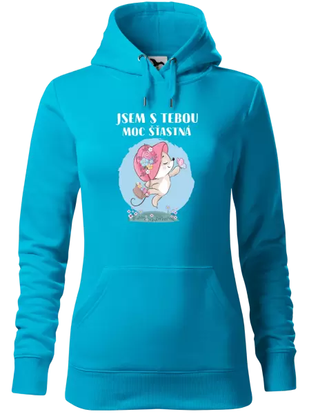 Dámská mikina Jsem s tebou moc šťastná