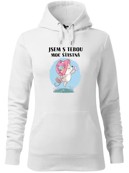 Dámská mikina Jsem s tebou moc šťastná