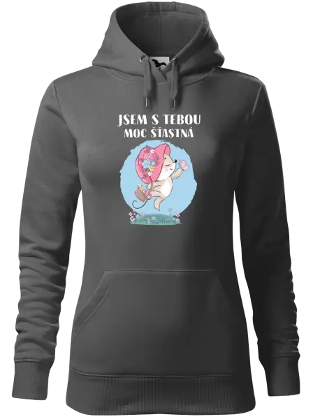 Dámská mikina Jsem s tebou moc šťastná