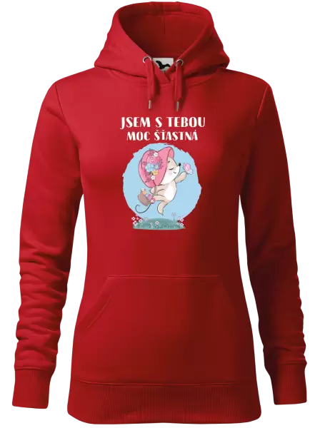 Dámská mikina Jsem s tebou moc šťastná