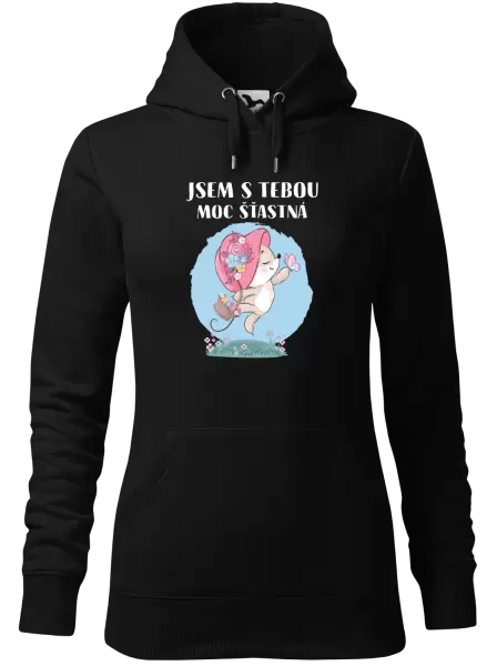 Dámská mikina Jsem s tebou moc šťastná
