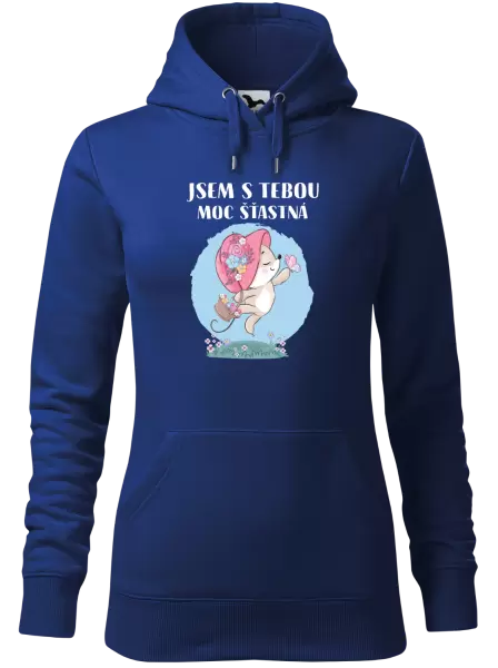 Dámská mikina Jsem s tebou moc šťastná