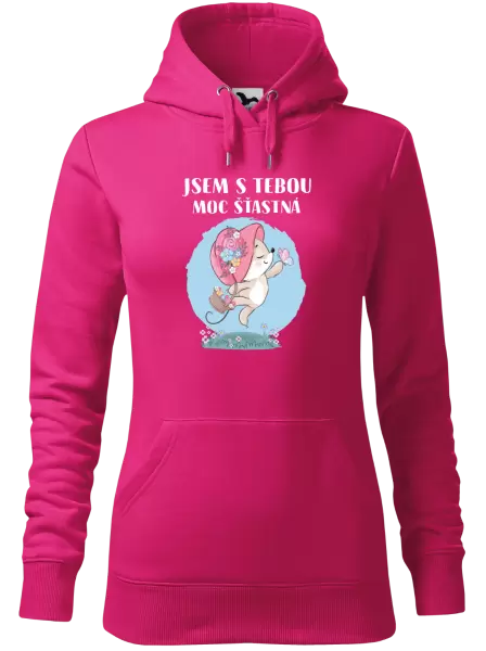 Dámská mikina Jsem s tebou moc šťastná