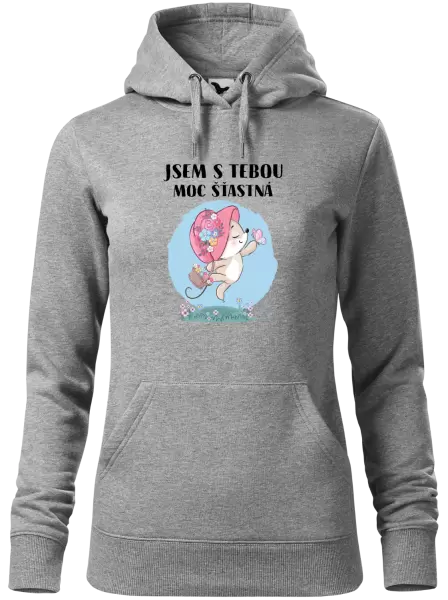 Dámská mikina Jsem s tebou moc šťastná