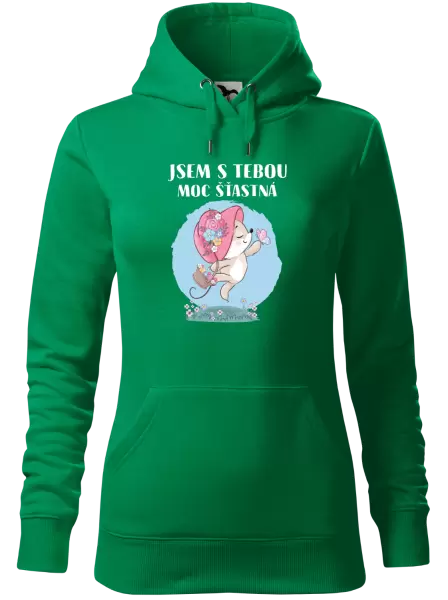 Dámská mikina Jsem s tebou moc šťastná