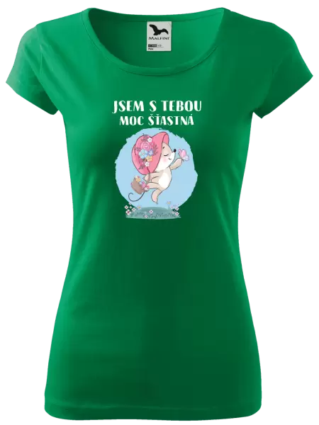 Dámské tričko Jsem s tebou moc šťastná