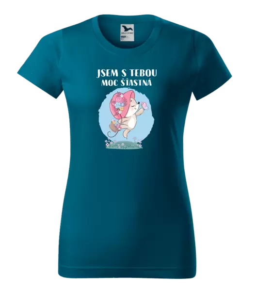 Dámské tričko Jsem s tebou moc šťastná