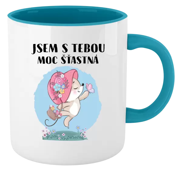 Hrnek Jsem s tebou moc šťastná