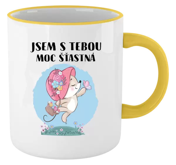 Hrnek Jsem s tebou moc šťastná