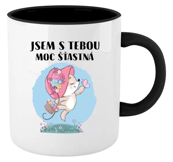 Hrnek Jsem s tebou moc šťastná