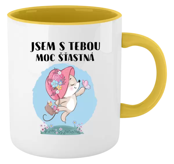 Hrnek Jsem s tebou moc šťastná