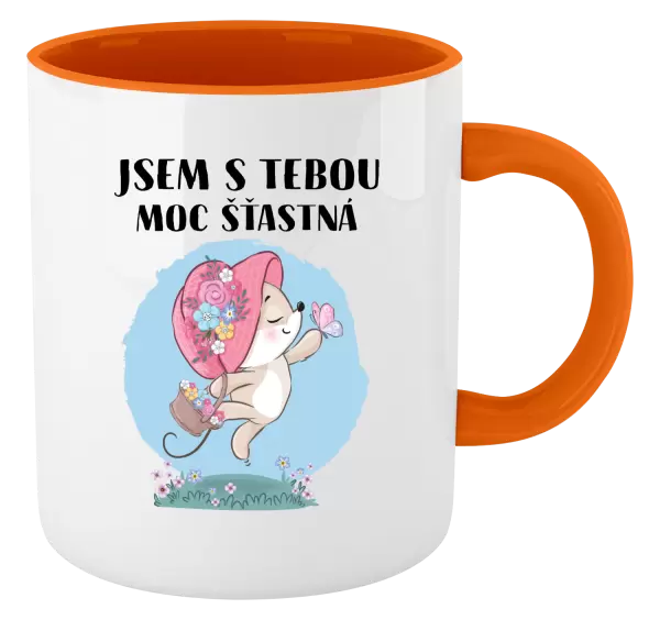 Hrnek Jsem s tebou moc šťastná