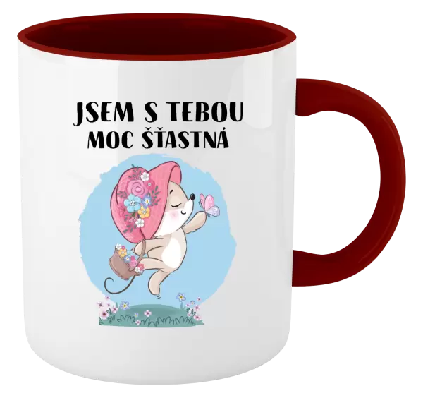 Hrnek Jsem s tebou moc šťastná