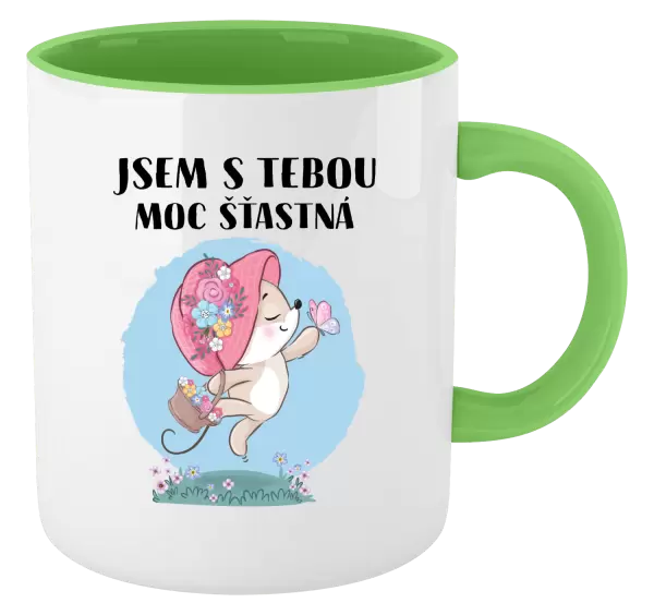 Hrnek Jsem s tebou moc šťastná